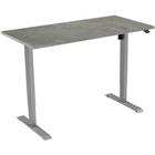 euroseats Zit-sta bureau 1-motor Grijs 1.600 x 800 x 730 - 1.210 mm grijs (1 motor) tabletop oxyd 160 x 80