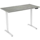 euroseats Zit-sta bureau 2-motor Grijs 1.600 x 800 x 620 - 1.250 mm wit tabletop oxyd 160 x 80