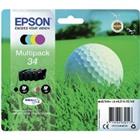 Epson 34 Origineel Inktcartridge C13T34664010 Zwart, cyaan, magenta, geel Multipack 4 Stuks