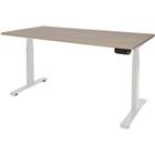 Schaffenburg Zit-sta-bureau Dextro Plus Havanna kersen, wit 1800 x 800 mm