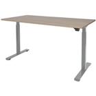 Schaffenburg Zit-sta-bureau Dextro Basic Havanna kersen, aluminium 1200 x 800 mm