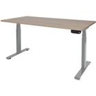 Schaffenburg Zit-sta-bureau Dextro Plus Havanna kersen, aluminium 1200 x 900 mm