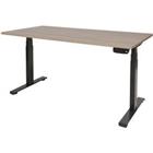 Schaffenburg Zit-sta-bureau Dextro Plus Havanna kersen, zwart 1200 x 800 mm