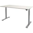 Schaffenburg Zit-sta-bureau Dextro Basic Krijtwit, aluminium 1200 x 800 mm