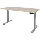 Schaffenburg Zit-sta-bureau Dextro Plus Lindberg eiken, aluminium 1200 x 800 mm