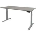 Schaffenburg Zit-sta-bureau Dextro Plus Grijs, aluminium 1200 x 800 mm