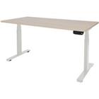 Schaffenburg Zit-sta-bureau Dextro Plus Lindberg eiken, wit 1200 x 800 mm