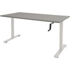 Schaffenburg Zit-sta-bureau Dextro Slinger grijs t-poot 140x80 25mm - wit