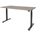 Schaffenburg Zit-sta bureau Dextro Basic Robson eiken, zwart 1400 x 800 mm