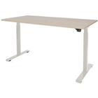 Schaffenburg Zit-sta-bureau Dextro Basic Lindberg eiken, wit 1800 x 900 mm