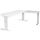 Schaffenburg Aanbouwtafel Linesto Plus LIN-PLA086-LRA-M25 Grijs, zilver 80x60x65-85 cm