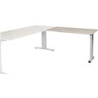 Schaffenburg Aanbouwtafel Linesto Plus LIN-PLA126-ROBA-M25 Robson eik, zilver 120x60x65-85 cm