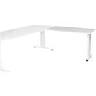 Schaffenburg Aanbouwtafel Linesto Plus LIN-PLA126-WIRW-M25 wit, wit 120x60x65-85 cm