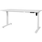 Schaffenburg Easyo Hoogteverstelbaar Zit-sta-bureau Rechthoekig Melamine, metaal Wit T-Voet 1.270 x 600 x 1.190 mm