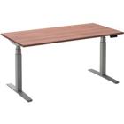 Ceha Rechthoekig Zit-sta-bureau Elektronisch In hoogte verstelbaar Havanna Zilver Melamine, metaal 1.200 x 800 x 1.300 mm Normale hoog-laag-schakelaar