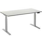 Ceha Rechthoekig Zit-sta-bureau Elektronisch In hoogte verstelbaar Wit Wit Melamine, metaal 1.200 x 800 x 1.300 mm Normale hoog-laag-schakelaar