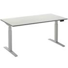 Ceha Rechthoekig Zit-sta-bureau Elektronisch In hoogte verstelbaar Wit Wit Melamine, metaal 1.400 x 800 x 1.300 mm Normale hoog-laag-schakelaar