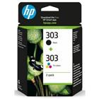 HP 303 originele inktcartridge 3YM92AE zwart, cyaan, magenta, geel multipak 2 stuks