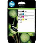 HP 963 originele inktcartridge 6ZC70AE zwart, cyaan, magenta, geel multipak 4 stuks