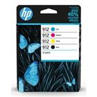 HP 912 originele inktcartridge 6ZC74AE zwart, cyaan, magenta, geel multipak 4 stuks