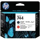 HP 744 Origineel Printkop F9J88A Chromatisch rood, mat zwart