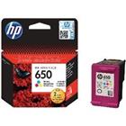 HP 650 Origineel Inktcartridge CZ102AE#BHK Cyaan, magenta, geel