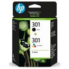 HP 301 originele inktcartridge N9J72AE zwart, cyaan, magenta, geel multipak 2 stuks