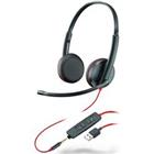 Plantronics Bedaad USB Headset C3225 Over het hoofd Noise Cancelling met Microfoon Zwart, rood