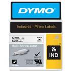 Dymo IND S0718300 / 18055 Authentiek Rhino Heat Shrink Labeltape Zelfklevend Zwart op wit 12 mm x 1.5m