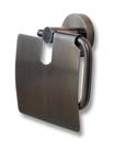 Blue Label Vida Facet toiletrolhouder met klep, gun metal