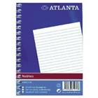 Djois Atlanta Notitieboek A6 Gelinieerd Spiraal gebonden Hardcover Blauw 100 Pagina's