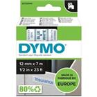 DYMO D1 Etiketteertape Authentiek 45014 S0720540 Zelfklevend Blauw op Wit 12 mm x 7 m