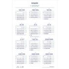 Brepols Jaarplanner 2025 1 Jaar per pagina Duits, Engels, Frans, Nederlands 60,5 (B) x 0,1 (D) x 40 (H) cm Wit