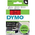 DYMO D1 Etiketteertape Authentiek 40917 S0720720 Zelfklevend Zwart op Rood 9 mm x 7 m