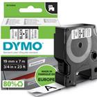 DYMO D1 Etiketteertape Authentiek 45803 S0720830 Zelfklevend Zwart op Wit 19 mm x 7 m