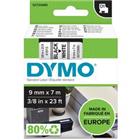 DYMO D1 Etiketteertape Authentiek 40913 S0720680 Zelfklevend Zwart op Wit 9 mm x 7 m