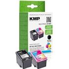 KMP Compatibel HP 301 Inktcartridge N9J72AE Zwart, cyaan, magenta, geel Multipak  2 Stuks