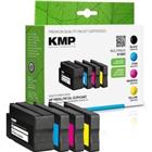 KMP Compatibel HP 950XL / 951XL Inktcartridge C2P43AE Zwart, cyaan, magenta, geel Multipak  4 Stuks