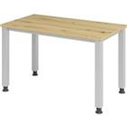 Hammerbacher in hoogte verstelbaar recht bureau met 4 voet Express Q Eiken 1,200 x 672 x 685 - 810 mm