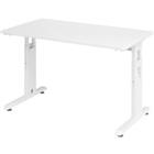 Hammerbacher In hoogte verstelbaar Recht Bureau met C-voet Express Q Wit 1,200 x 672 x 685 - 810 mm