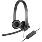 Logitech Bedrade Stereo-headset H570e Noice-cancelling Over het hoofd Microfoon Zwart