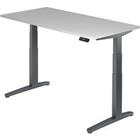 Hammerbacher Zit-sta-bureau XBHM Grafiet, grijs, 1.600 x 800 x 720 mm