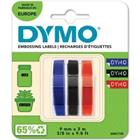 Dymo Labeltape S0847750 Blauw, Zwart, Rood 9 mm x 3 M 3 Stuks