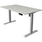 Zit/sta bureau Move1 zilver, memory functie, B140 x D80 x H74-123 cm.