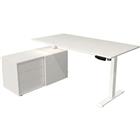 Bureau compleet Move 1, wit, memory functie, B180 x D80 /B102 x D50 cm