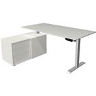 Bureau compleet Move 1, zilver, memory functie, B180xD80 /B102xD50 cm