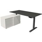 Bureau compleet Move 1, antraciet, memory functie, B180xD80/102xD50 cm