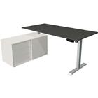 Bureau compleet Move 1, zilver, memory functie, B180xD80 /B102xD50 cm