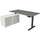 Bureau compleet Move 1, antraciet, memory functie, B180xD80/102xD50 cm