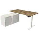 Bureau compleet Move 1, wit, memory functie, B180 x D80 /B102 x D50 cm